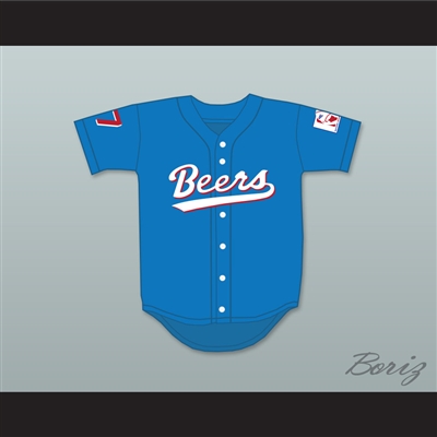 Doug Remer 17 Milwaukee Beers BASEketball Blue Baseball Jersey