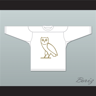 Drake 9 OVO White Hockey Jersey