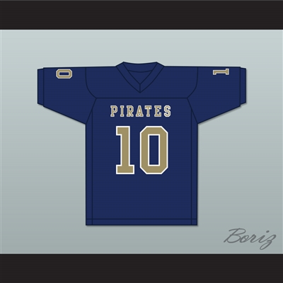Drake Smith 10 Independence Community College Pirates Dark Blue Football Jersey