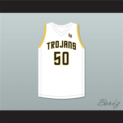 Draymond Green 50 Saginaw High School Trojans White Basketball Jersey 2