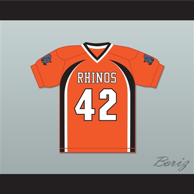 Equine Duckings 42 Rhinos Football Jersey with Patches Key & Peele