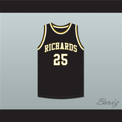 Dwyane Wade 25 Harold L. Richards High School Bulldogs Black Basketball Jersey 1
