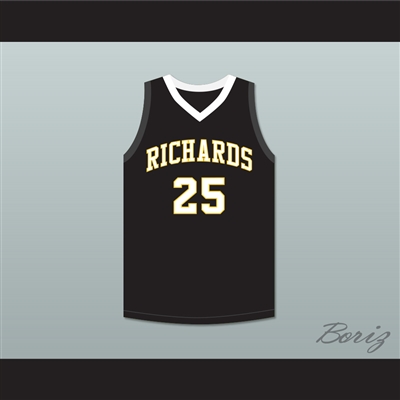 Dwyane Wade 25 Harold L. Richards High School Bulldogs Black Basketball Jersey 6