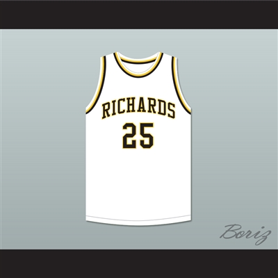 Dwyane Wade 25 Harold L. Richards High School Bulldogs White Basketball Jersey 2