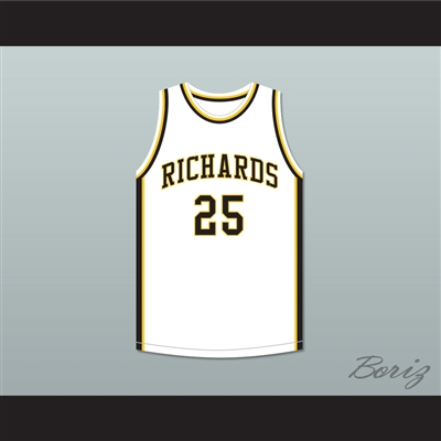 Dwyane Wade 25 Harold L. Richards High School Bulldogs White Basketball Jersey 3