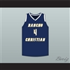 Evan Mobley 4 Rancho Christian School Eagles Navy Blue Basketball Jersey 2