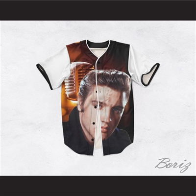 Elvis Presley 01 Microphone Baseball Jersey