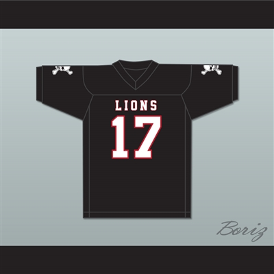 Isiah Wright 17 EMCC Lions Black Football Jersey Includes Patches