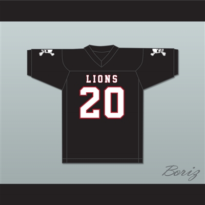 CJ Reavis 20 EMCC Lions Black Football Jersey Includes Patches