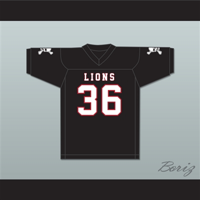 Javarius Taylor 36 EMCC Lions Black Football Jersey Includes Patches