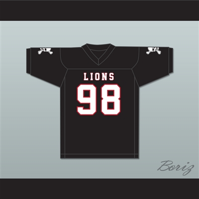 Gary McCrae 98 EMCC Lions Black Football Jersey Includes Patches