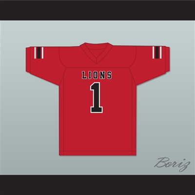 DJ Law 1 EMCC Lions Red Football Jersey