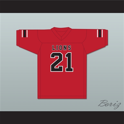 Ryan Lee 21 EMCC Lions Red Football Jersey