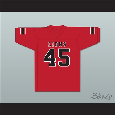 Caleb Grant 45 EMCC Lions Red Football Jersey