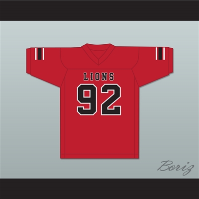 Marcel Andry 92 EMCC Lions Red Football Jersey