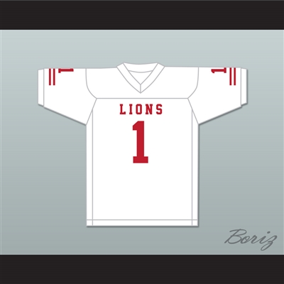 DJ Law 1 EMCC Lions White Football Jersey
