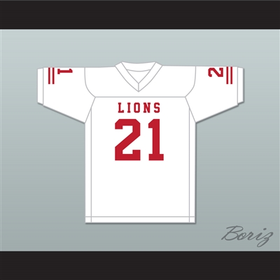 Ryan Lee 21 EMCC Lions White Football Jersey