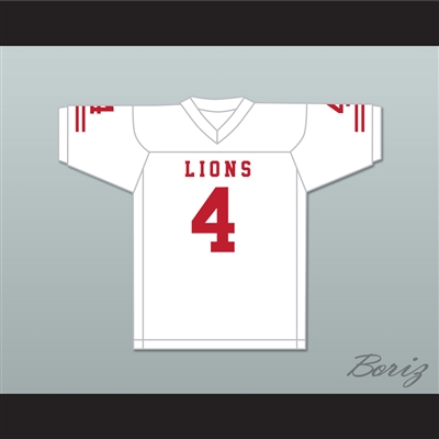 Wyatt Roberts 4 EMCC Lions White Football Jersey