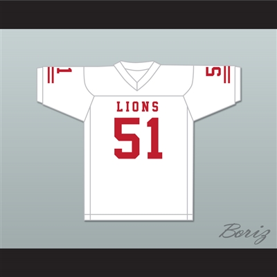 James Davis 51 EMCC Lions White Football Jersey