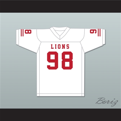 Gary McCrae 98 EMCC Lions White Football Jersey