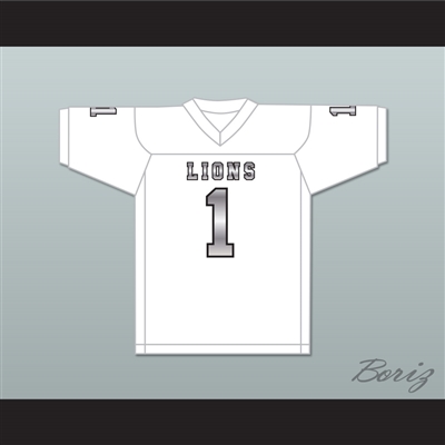 DJ Law 1 EMCC Lions White Alternate Football Jersey