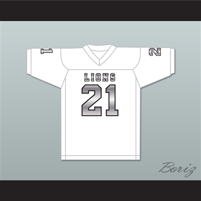 Ryan Lee 21 EMCC Lions White Alternate Football Jersey