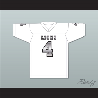 Wyatt Roberts 4 EMCC Lions White Alternate Football Jersey