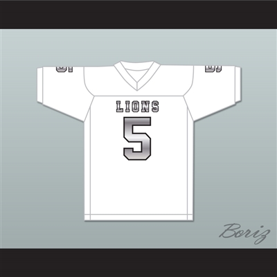John Franklin 5 EMCC Lions White Alternate Football Jersey