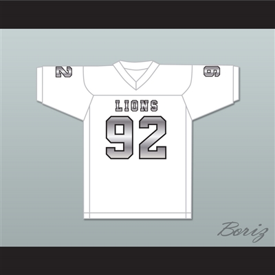 Marcel Andry 92 EMCC Lions White Alternate Football Jersey