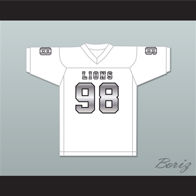 Gary McCrae 98 EMCC Lions White Alternate Football Jersey