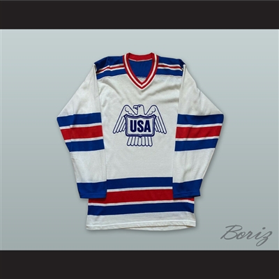 Eagle USA White Hockey Jersey