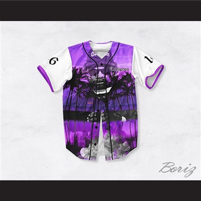 Eazy-E 16 Compton Purple California Baseball Jersey