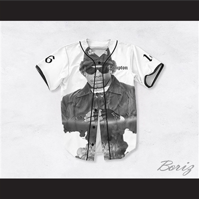 Eazy-E 16 Compton White Baseball Jersey