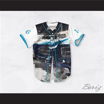 Eazy-E 16 Compton Blue GTO Baseball Jersey