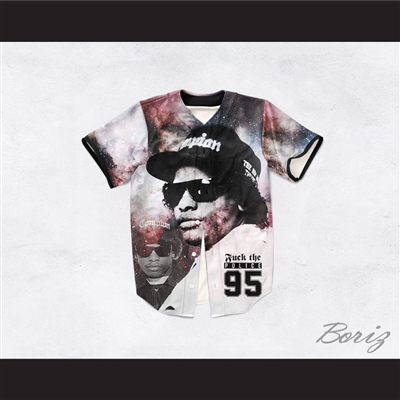 Eazy-E 95 Fuck The Police Stars Baseball Jersey