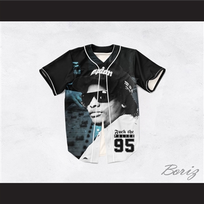 Eazy-E 95 Fuck The Police Mixing Board Black Baseball Jersey