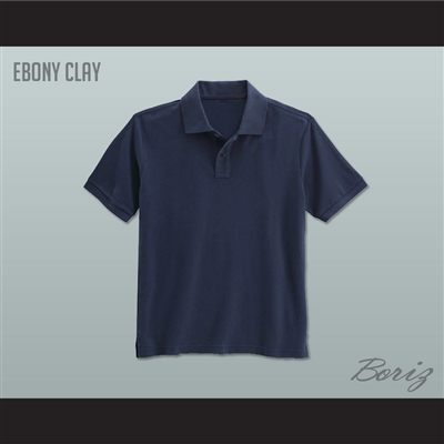 Men's Solid Color Ebony Clay Polo Shirt