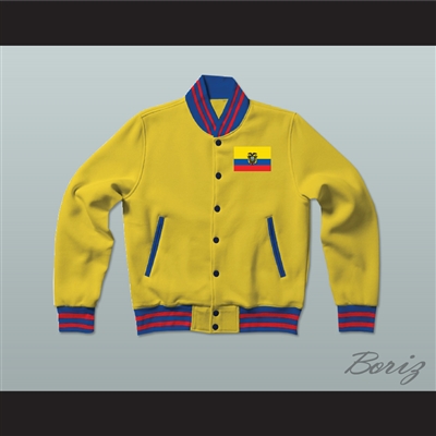 Ecuador Varsity Letterman Jacket-Style Sweatshirt