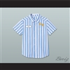 Ed Good Burger Light Blue/ White Striped Polo Shirt 1