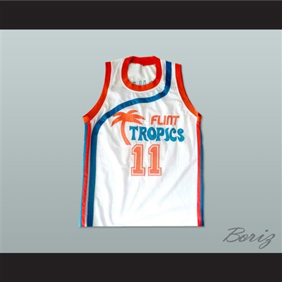 Flint Tropics 11 Ed Monix Basketball Jersey Semi Pro Team