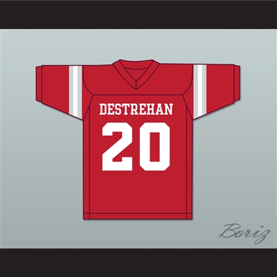 Ed Reed 20 Destrehan High School Fighting Wildcats Red Football Jersey 1