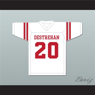 Ed Reed 20 Destrehan High School Fighting Wildcats White Football Jersey 1