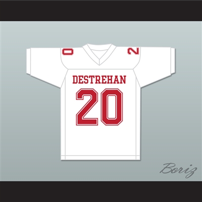 Ed Reed 20 Destrehan High School Fighting Wildcats White Football Jersey 2