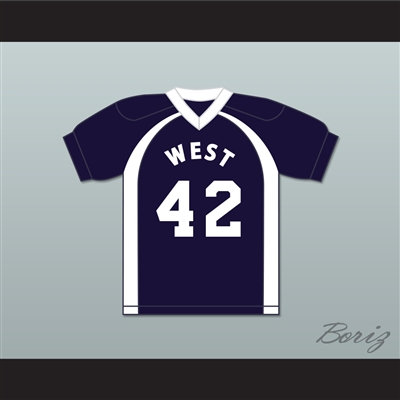 East/West College Bowl Eeee Eeeeeeeee 42 West Football Jersey Key & Peele