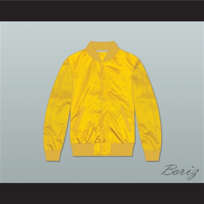 Electric Eliminators Gang Yellow Varsity Letterman Satin Bomber Jacket The Warriors