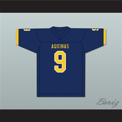 Elijah Moore 9 St. Thomas Aquinas High School Raiders Navy Blue Football Jersey 1