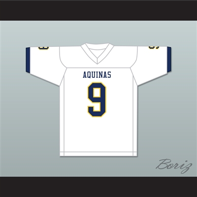 Elijah Moore 9 St. Thomas Aquinas High School Raiders White Football Jersey 2