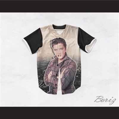 Elvis Presley 1 Cityscape Design Baseball Jersey