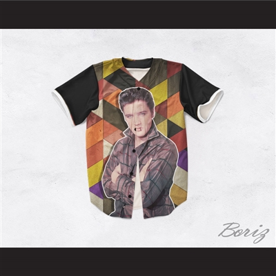 Elvis Presley 1 Geometric Design Baseball Jersey