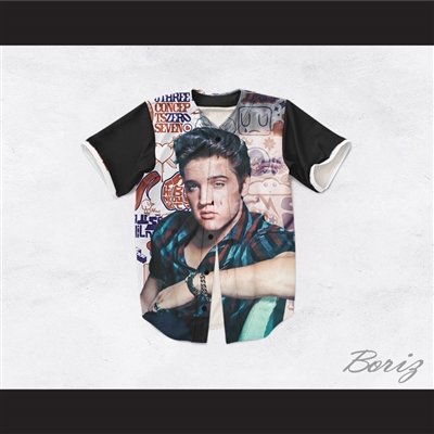 Elvis Presley 8 Graphic Icons Design Baseball Jersey